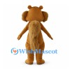 Brown Squirrel Mascot Costume with Fluffy Cheeks and Bushy Tail