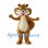 Brown Squirrel Mascot Costume with Fluffy Cheeks and Bushy Tail