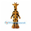 Yellow Giraffe Mascot Costume with Large Black Spots