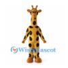 Yellow Giraffe Mascot Costume with Large Black Spots