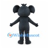 Dark Gray Koala Mascot Costume with Cream Belly and Large Ears