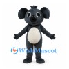 Dark Gray Koala Mascot Costume with Cream Belly and Large Ears