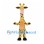 Yellow Giraffe Mascot Costume with Brown Patches and Pink Muzzle