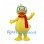 Yellow Duck Mascot Costume with Blue Diving Mask and Red Scarf