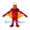 Red Dragon Mascot Costume with Yellow Wings and Horns