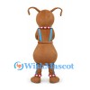 Brown Ant Mascot Costume with Blue Suspenders and Four Arms