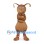 Brown Ant Mascot Costume with Blue Suspenders and Four Arms
