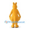 Golden Kangaroo Mascot Costume with White Chest and Long Tail