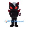 Vampire Cat Mascot Costume in Black with Red Eyes and High Collar