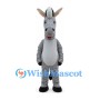 Zebra Mascot Costume in Gray with Black Stripes and White Belly