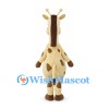 Giraffe Mascot Costume in Tan with Brown Spots and Long Neck