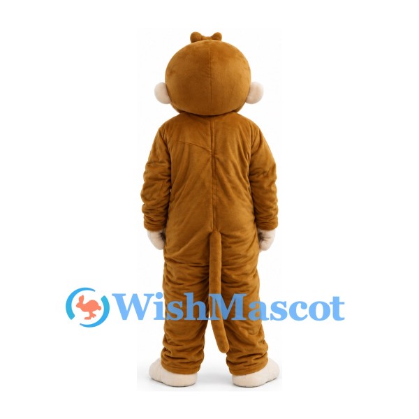 Monkey Mascot Costume in Golden Brown with Cream Face