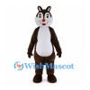 Squirrel Mascot Costume in Brown with White Belly and Long Tail