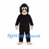 Monkey Mascot Costume in Black with Cream Face and Hands