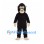 Monkey Mascot Costume in Black with Cream Face and Hands