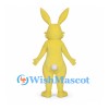Rabbit Mascot Costume in Yellow with White Belly
