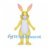 Rabbit Mascot Costume in Yellow with White Belly