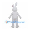Rabbit Mascot Costume in White with Pink Inner Ears
