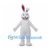 Rabbit Mascot Costume in White with Pink Inner Ears
