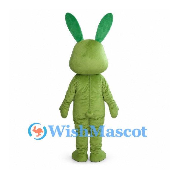 Rabbit Mascot Costume in Green with Tall Ears