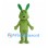 Rabbit Mascot Costume in Green with Tall Ears