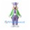Rabbit Mascot Costume with Green Tailcoat and Purple Top Hat