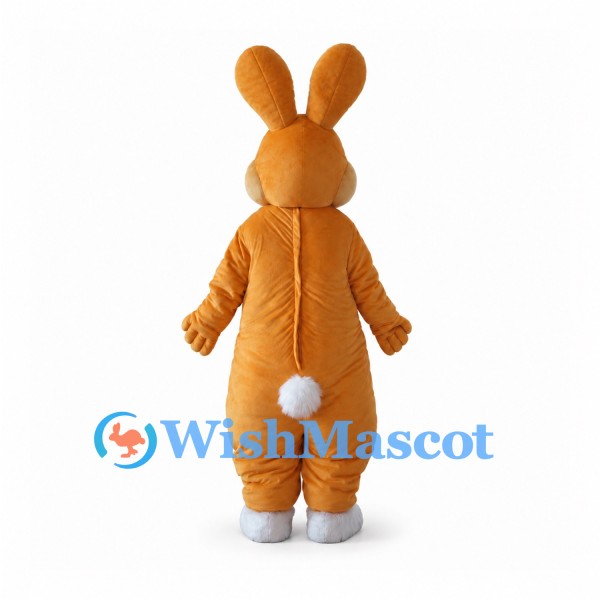Rabbit Mascot Costume in Golden Brown with White Chest and Paws