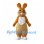 Rabbit Mascot Costume in Golden Brown with White Chest and Paws