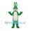Rabbit Mascot Costume in Green with White Belly and Tall Ears