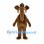Mammoth Mascot Costume in Brown with Long Trunk and White Tusks