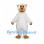 Polar Bear Mascot Costume with White Body and Tan Muzzle