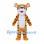 Tiger Mascot Costume in Orange with Black Stripes and White Belly