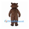 Monster Bear Mascot Costume in Brown with Jagged Teeth and Long Claws