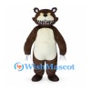 Monster Bear Mascot Costume in Brown with Jagged Teeth and Long Claws