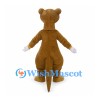 Weasel Mascot Costume in Brown with White Belly and Large Teeth