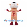 Pig Mascot Costume with Meat Cut Markings and Black Hat