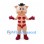 Pig Mascot Costume with Meat Cut Markings and Black Hat