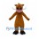 Bull Mascot Costume in Brown with White Horns and Pink Muzzle