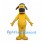 Dog Mascot Costume in Yellow with Blue Cap and Cuffs