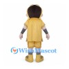 Explorer Boy Mascot Costume with Yellow Outfit and Aviator Goggles