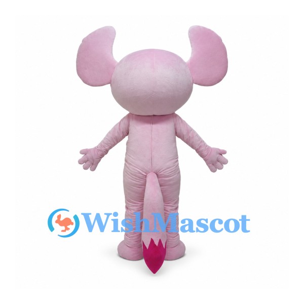 Alien Mascot Costume in Pink with Large Curved Ears