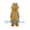 Chipmunk Mascot Costume in Tan with Cream Cheeks and Long Tail
