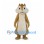 Chipmunk Mascot Costume in Tan with Cream Cheeks and Long Tail
