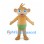 Monkey Mascot Costume in Tan with Green Shorts and Hair Tuft