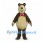 Bear Mascot Costume in Brown with Beige Belly and Red Polka Dot Bow Tie