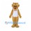 Saber-Toothed Tiger Mascot Costume in Golden Brown with White Belly and Long Tusks