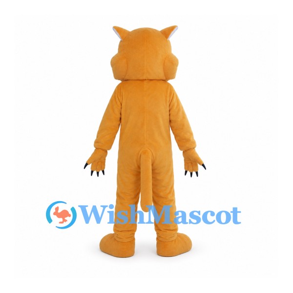 Tiger Mascot Costume in Orange with White Belly and Small Neck Bow