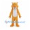 Tiger Mascot Costume in Orange with White Belly and Small Neck Bow
