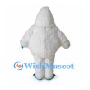 Yeti Mascot Costume with White Fur and Blue Face
