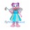 Fairy Mascot Costume with Pink Hair Turquoise Dress and Wings